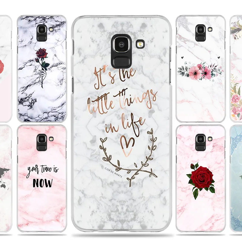 

Hard Plastic Case Cover Coque for Samsung Galaxy J2 J3 J4 J5 J6 J7 J8 2016 2017 2018 Prime Plus Marble Rose Pattened