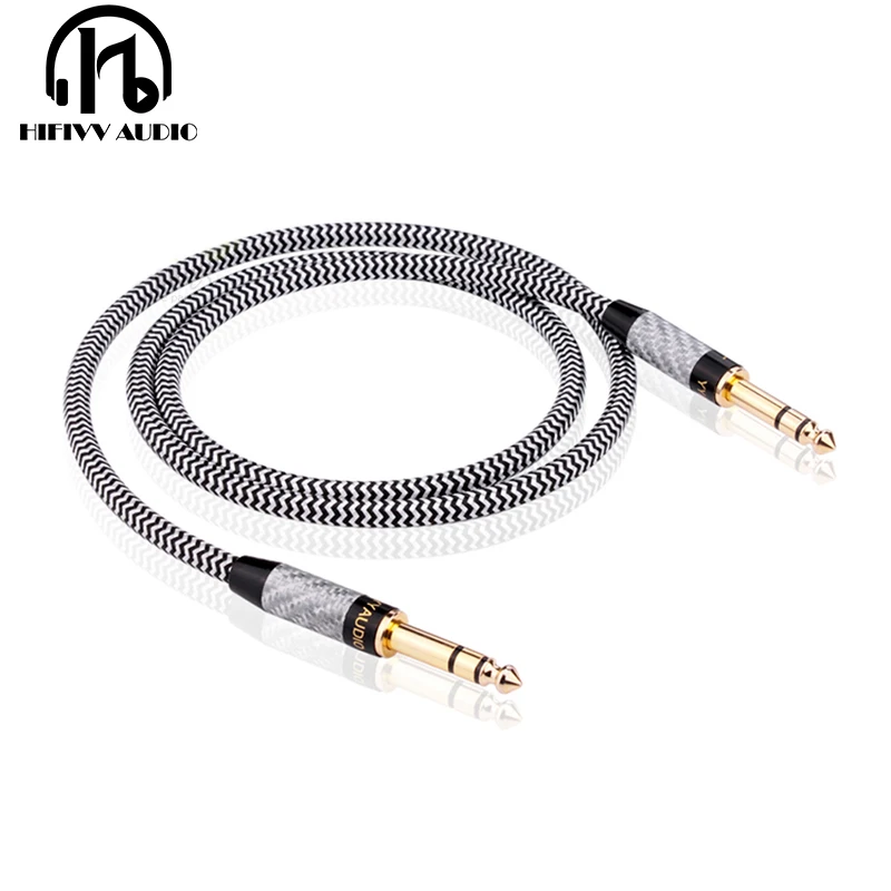 Hi End Stereo Audio 6.5mm To 6.5mm Plug Mixer Cable Male Plug Line In
