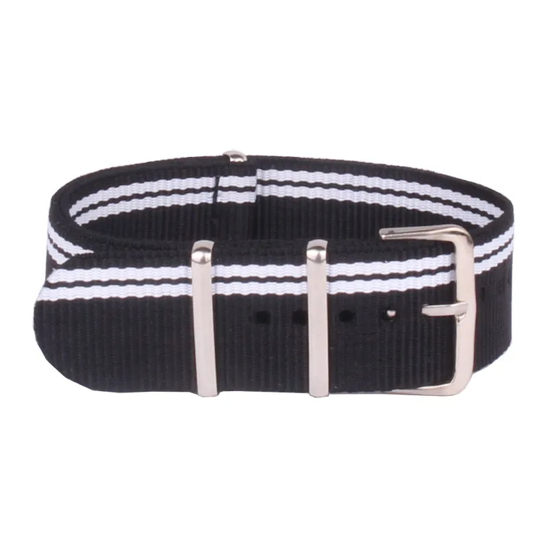 

New 2014 Watch 22 mm bracelet MultiColor Navy White Army Military nato fabric Woven Nylon watchbands Strap Band Buckle belt 22mm