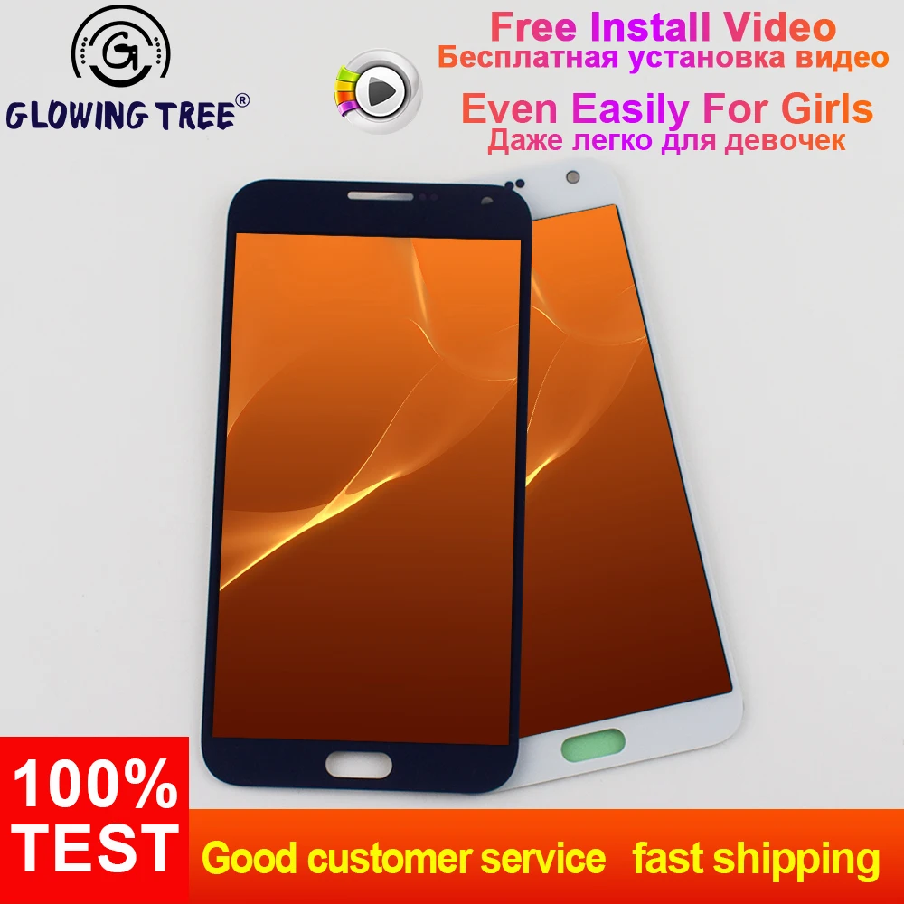 

E700 LCD For Samsung Galaxy E7 E700 E700F E7000 E7009 Full Touch Screen Digitizer Sensor Glass + LCD Display Panel Assembly