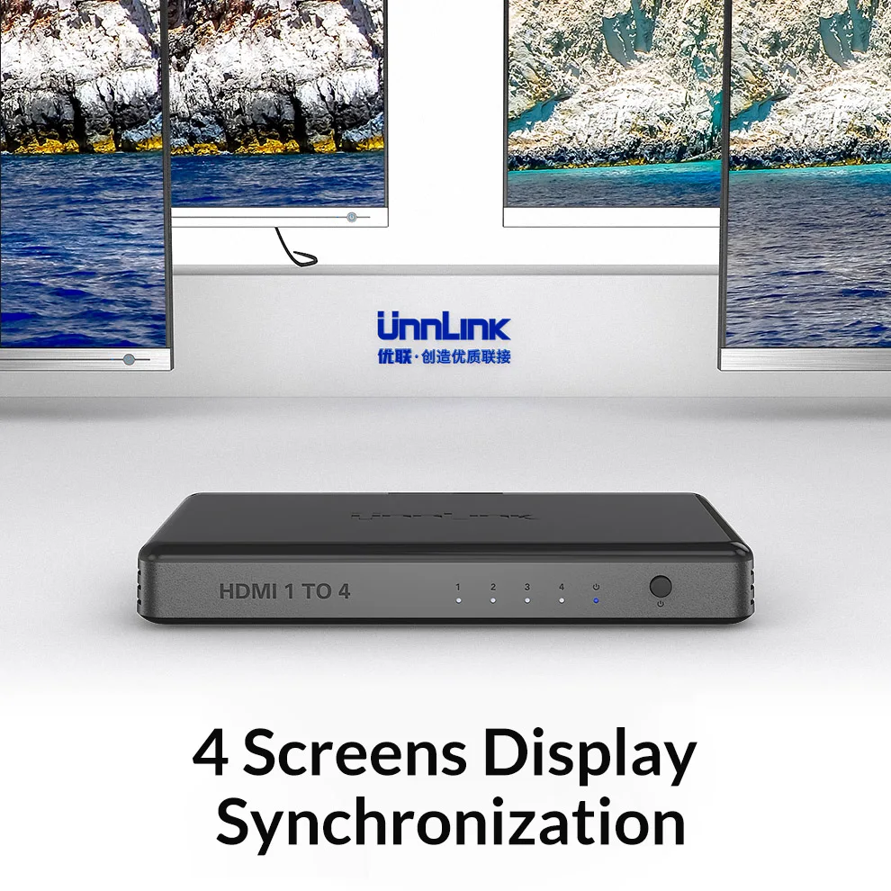 Unnlink مقسم الوصلات البينية متعددة الوسائط وعالية الوضوح (HDMI) 1X4 UHD4K @ 30Hz FHD1080P60 HD mi 1 في 4 خارج ل التلفزيون الذكية مراقب العارض mi box3 ps4 xbox one الكمبيوت... Unnlink مقسم الوصلات البينية متعددة الوسائط وعالية الوضوح (HDMI) 1X4 UHD4K @ 30Hz FHD1080P60 HD mi 1 في 4 خارج ل التلفزيون الذكية مراقب العارض mi box3 ps4 xbox one الكمبيوت...