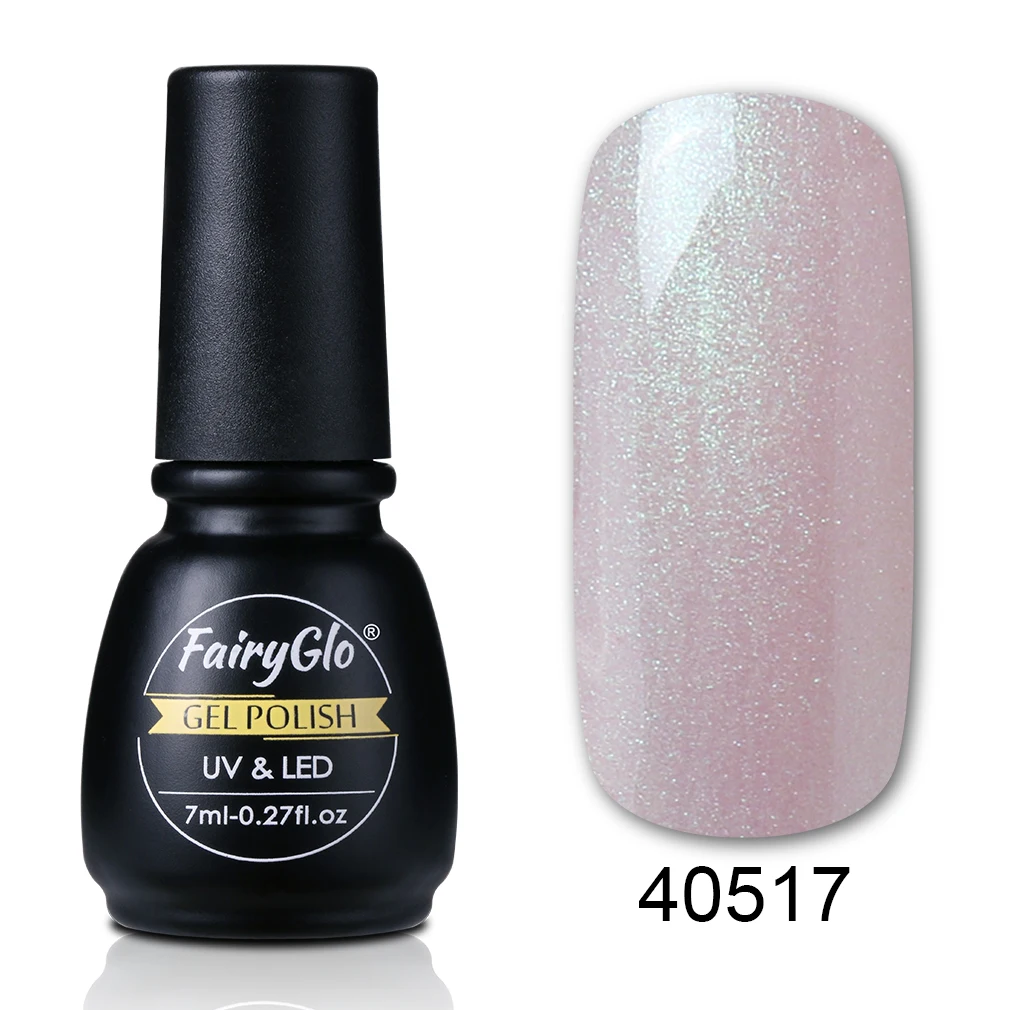 FairyGlo 7 мл замачиваемый УФ гель лак для ногтей Гель-лак чистый цвет Лаковая краска для лака гель Гибридный лак штамповка Полупостоянный - Цвет: 40517