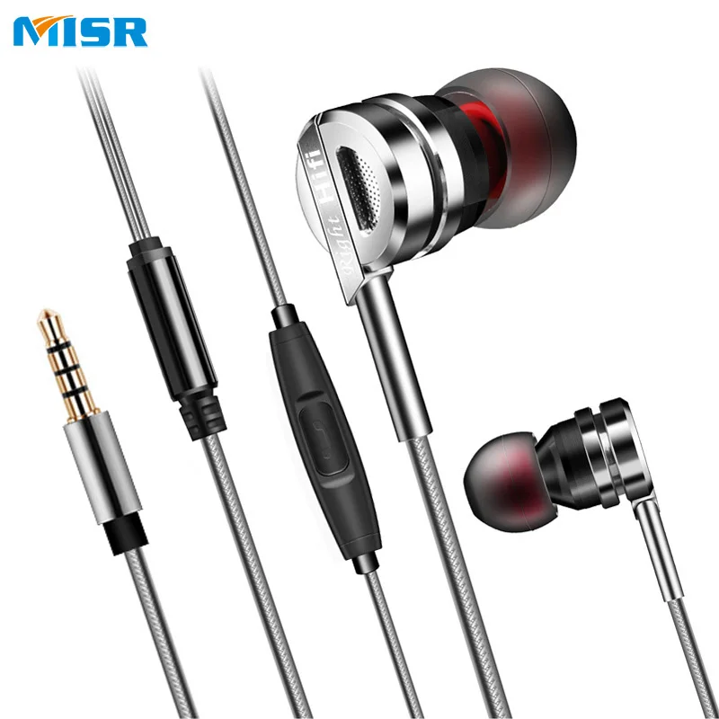 MISR DM9 наушники из цинкового сплава HiFi вкладыши fone de ouvido BASS Metal DJ MP3 гарнитура auriculares
