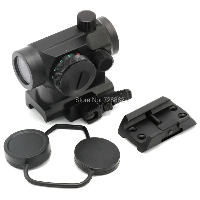 

Tactical Mini 1X22 Reflex Red Green Dot Sight Scope with QD Quick Riser Mount Quick Detach 20mm Weaver Mount