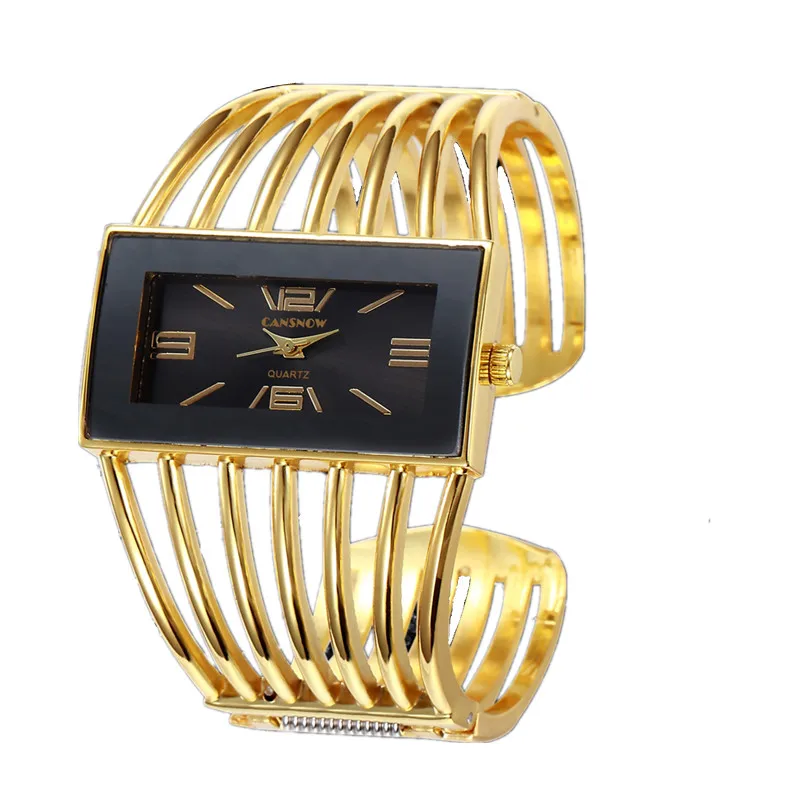 Big Face Gold Silver Bangle Watch Women Elegant Brand Analog Quartz Watch Ladies Watches Reloje