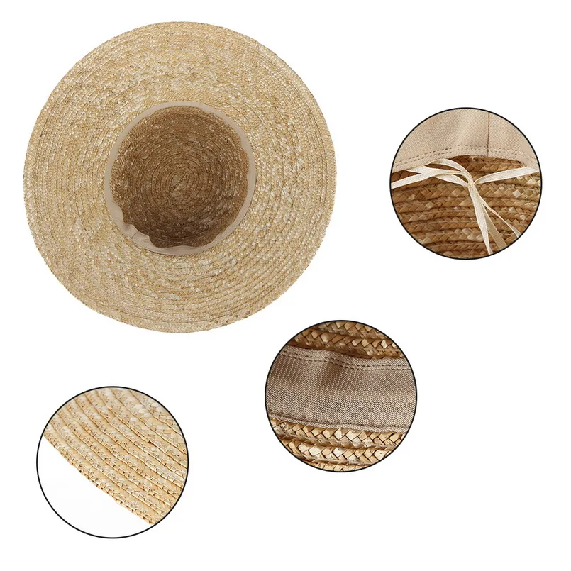 GEMVIE повседневные солнцезащитные кепки для женщин Лето Большой соломенная шляпа с полями Дамская мода широкая полоса Декор летняя шляпа праздник пляжная шляпа