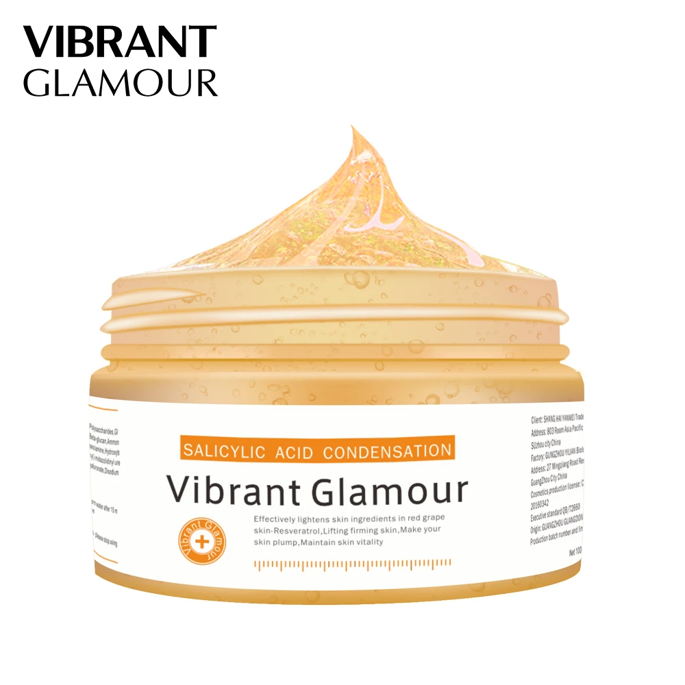 Гель-маска для лица VIBRANT Glamur salicylin Acid для удаления акне, отшелушивающая увлажняющая маска для сужения пор-масло для кожи CareTSLM2