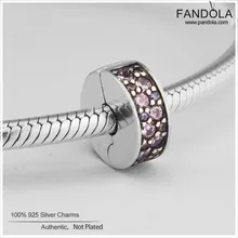 Стерлингового серебра 925 пробы мозаика яркая элегантность браслет-бусы подходят к оригинальному браслету Argent металлическому самодельное ювелирное изделие из бисера Изготовление