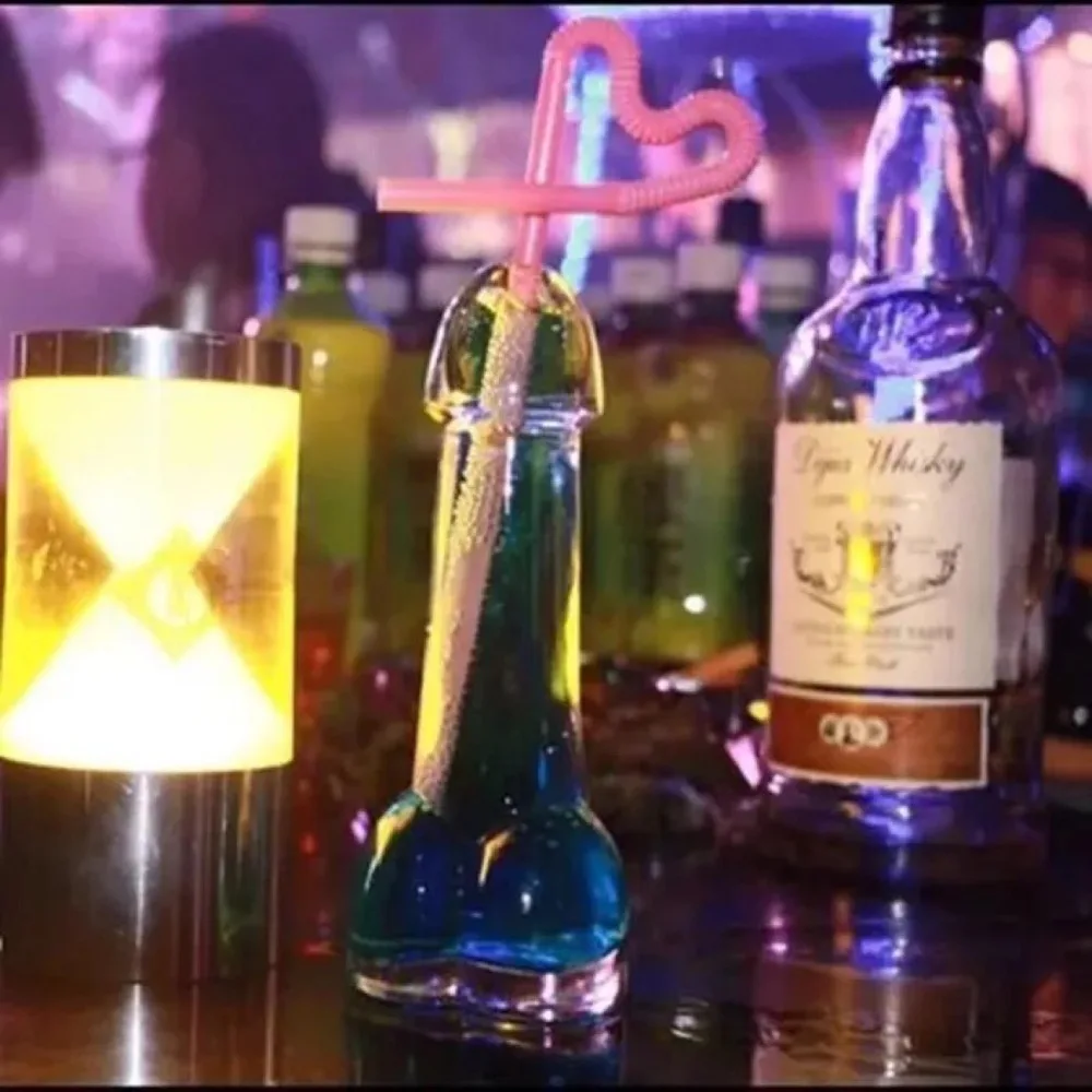Стеклянная бутылка для вина, креативная стеклянная чашка, Коктейльная чашка, забавная чашка для пениса, бутылка KTV, бар, ночной клуб, выделенные стеклянные чашки