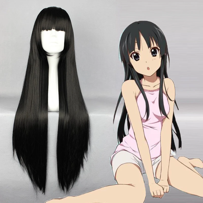 K-ON! Парики для косплея Акияма Мио термостойкие синтетические парики аниме