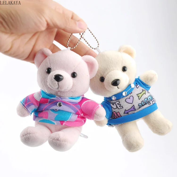 

1pcs Anime Keychains Animals Cartoon Plush Kawaii Soft Stuffed cute Bear Creative Plush Keychain Pendants Hanging Ornament Doll