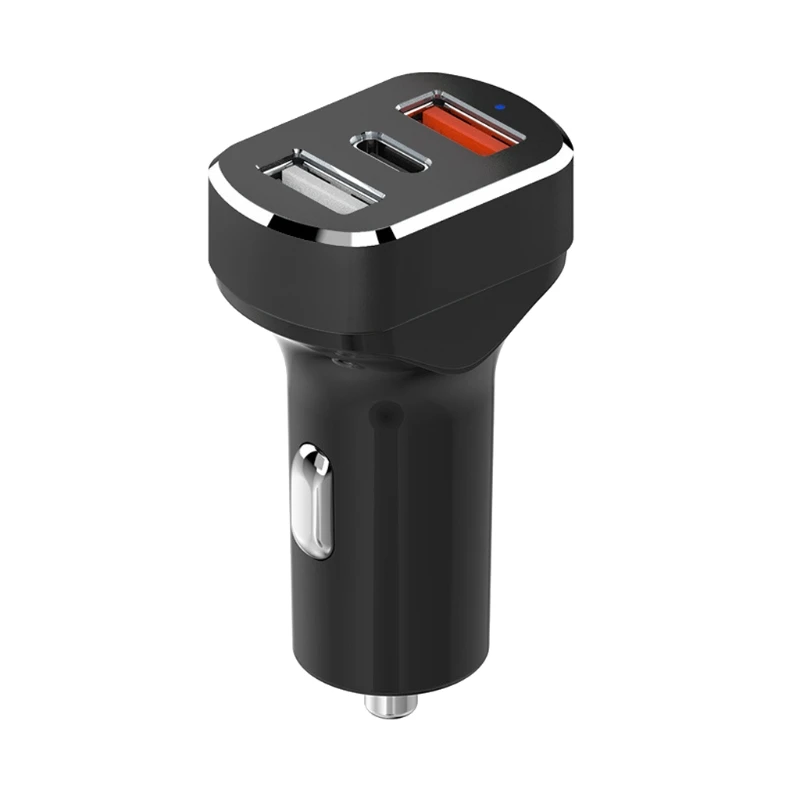 Ootdty USB-C автомобиля Зарядное устройство Тип-C Быстрый быстрой зарядки 3 Порты и