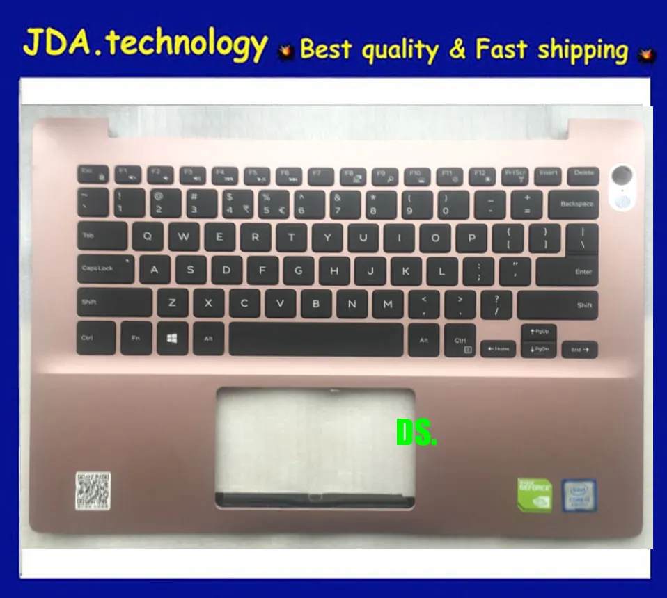 Wellendorff genines Подставка для рук верхняя крышка американская клавиатура для Dell inspiron 14 5480 5488 palmrester американская клавиатура, розовый