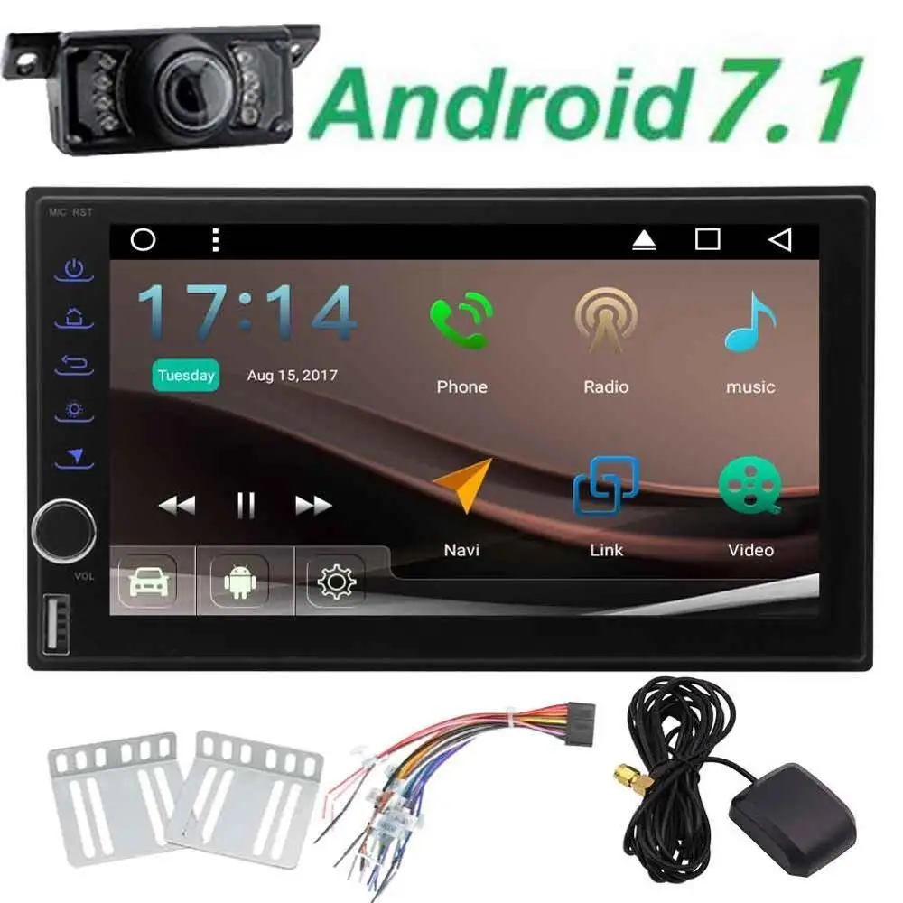 cheap EinCar Android7.1 Octa Core 7 #039; #039;GPS NO DVD Player in Dash Head unit Double din Car Stereo Radio support 1080P Wifi Bluetooth OBD2