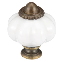 10 шт./компл. дверные ручки в виде тыквы Керамика сплав Винтаж мебельные ручки шкафа набор для от ударов и внезапных открытий, мебельная фурнитура