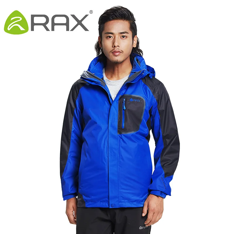 Rax походные куртки мужские водонепроницаемые ветрозащитные теплые походные куртки зимние уличные походные куртки женские термопальто 43-1A062 - Цвет: deep blue men