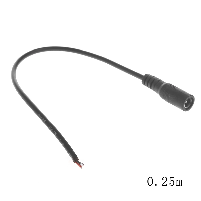 

2pcs Extension Cable DC 5.5mm x 2.1mm Male Female Power Connector Extension Cable 25CM