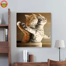 Diy Цифровая живопись маслом животное милый Титаник кошка фон стена ручная роспись наполнение декоративная живопись маслом paintin