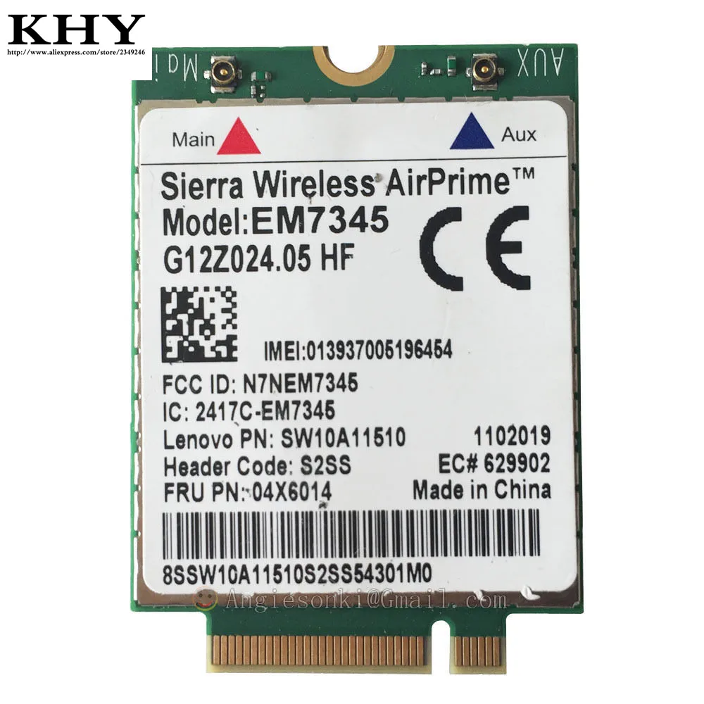 

original Wireless EM7345 for ThinkPad X1 Carbon 2nd 3rd X240 T440 T440S T440P T540P W540 X250 T450 T450S T550 W541W550S 04X6014