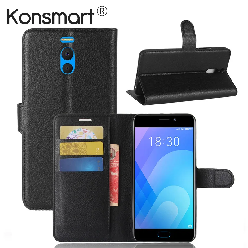 

KONSMART MEIZU M6 Note Cover Wallet Style Flip PU Leather Case For MEIZU M6 M5 M3 Note Pro 7 Phone Cases Kickstand Back Coque