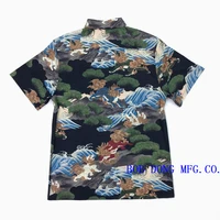 BOB DONG Vintage Lion Hawaiian Shirts Tropical Men's Aloha Short Sleeve T-Shirts 2