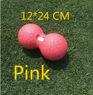 EPP Лакросс мяч фитнес арахисовый мяч Кроссфит терапия спортзал упражнения для расслабления Массажный мяч для йоги - Цвет: PINK 24 CM