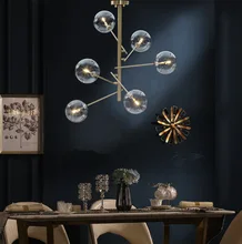 Loft Gold Creative Chandelier Iron Dining Lighting Living Room Lamp American Syle Minimalism Lamp Indoor Modern LED B