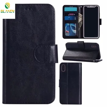 

50pcs/lot for iphone X Crazy Horse Wallet PU Leather TPU Case Cover for iphone 7 8 plus for iphone 6 plus SE 5 5S 4 4S