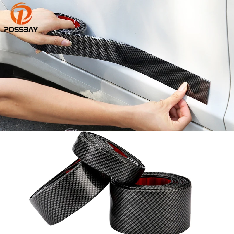 POSSBAY Flexible Rubber Car Bumper Protector Stickers Car Bumper Lip