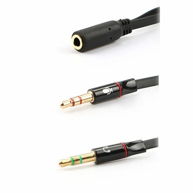 Portefeuille Headphone Splitter For Computer 3.5mm Female to 2 Dual 3.5mm Male Headphone Mic Audio Y Splitter Cable Smartphone (5)