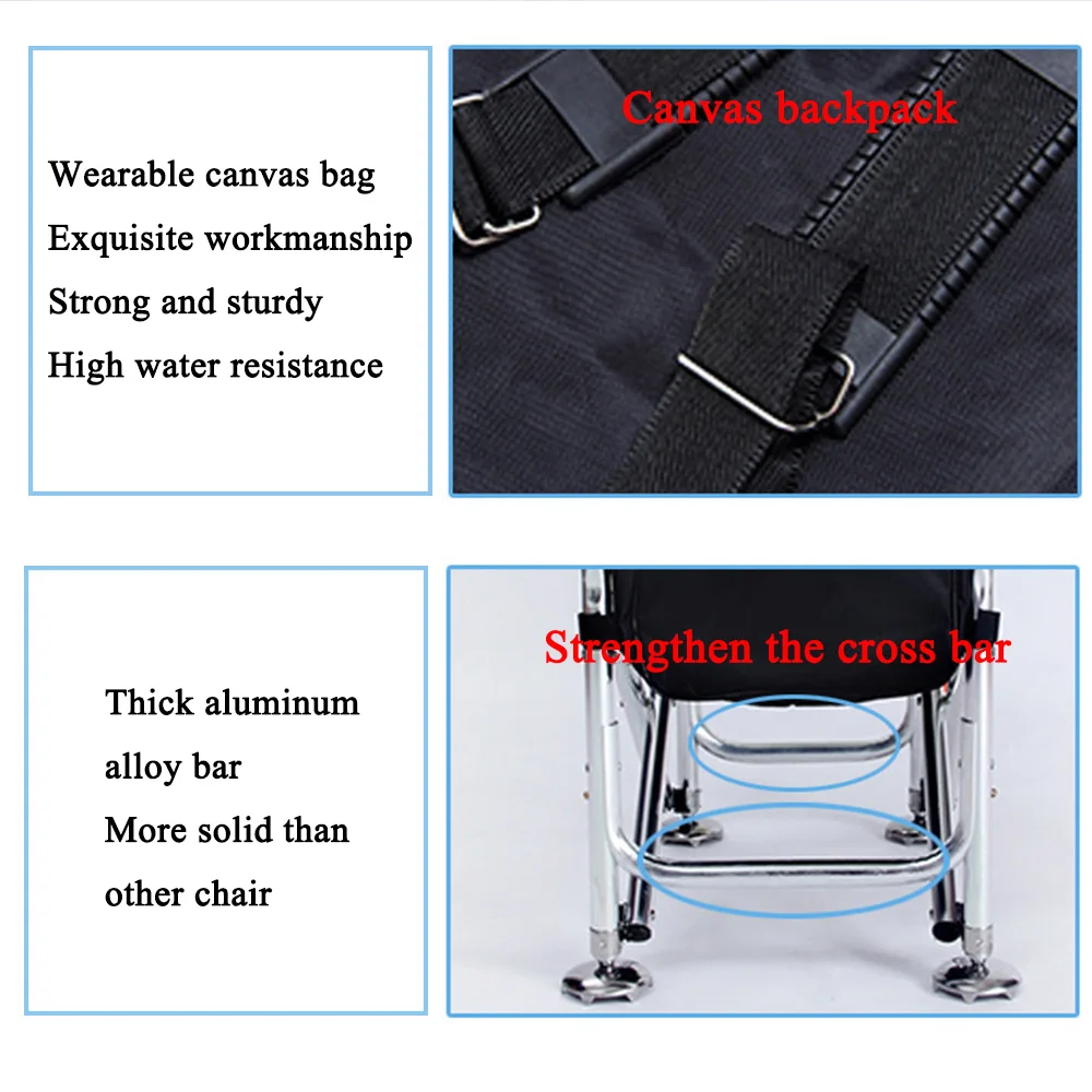 Multifunction Fishing Chair Portable Folding Stool Chair Gear Fishing Supplies - 