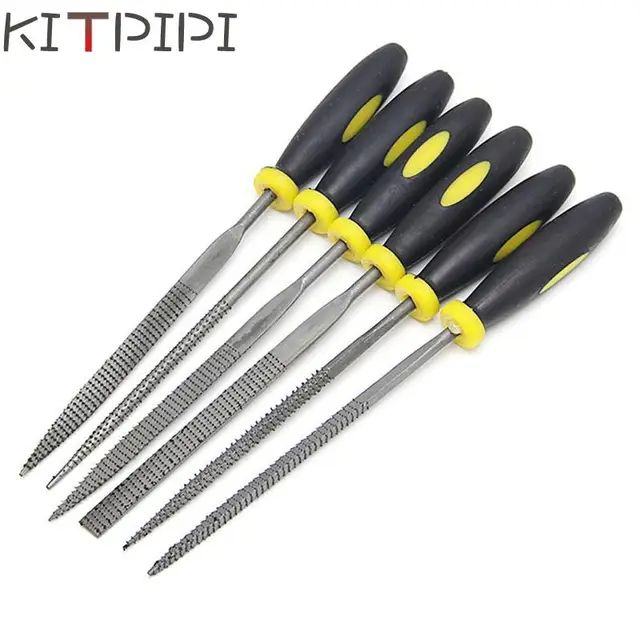 KITPIPI 6Pcs/Set 140mm Mini Metal Filing Rasp Needle File Wood Tools Hand Woodworking CUO0909