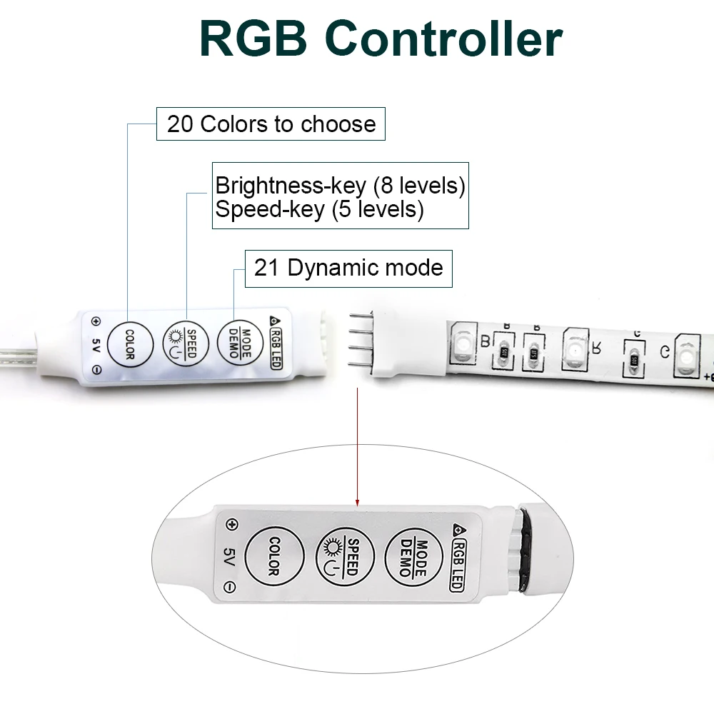 50 см 1 м 2 м Светодиодная лента на батарейках 3528 SMD водонепроницаемая гибкая светодиодная лента струнный светильник теплый белый холодный белый RGB