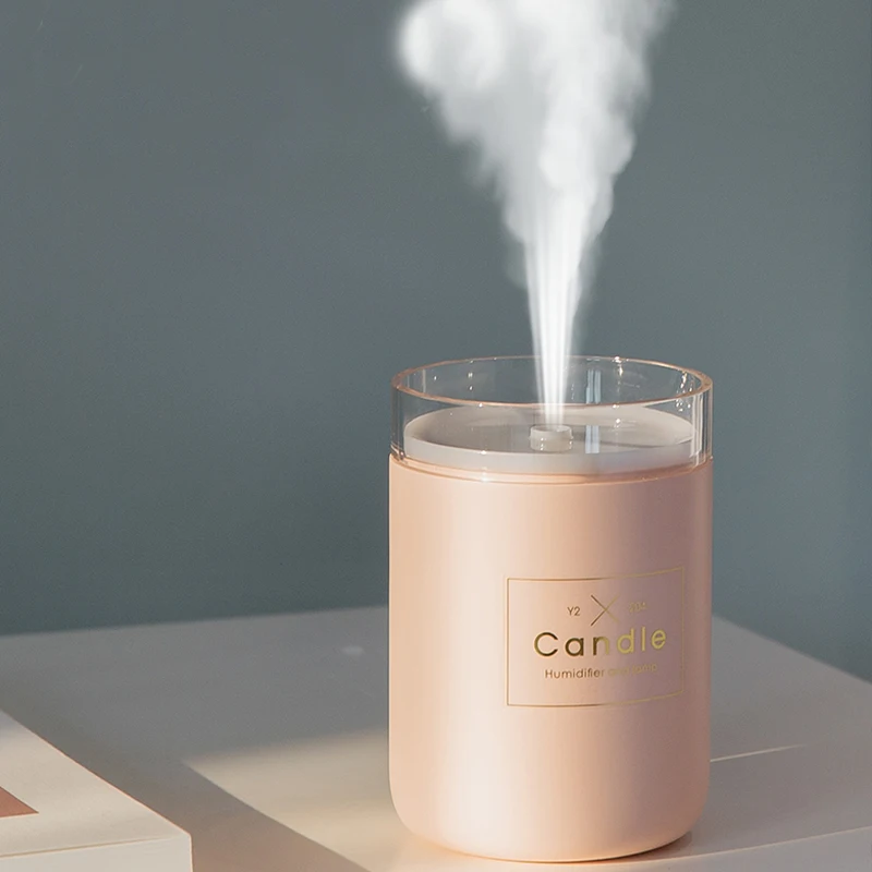 

KEBEIER280ML Ultrasonic Air Humidifier Candle Romantic Soft Light USB Essential Oil Diffuser Car Purifier Aroma Anion Mist Maker