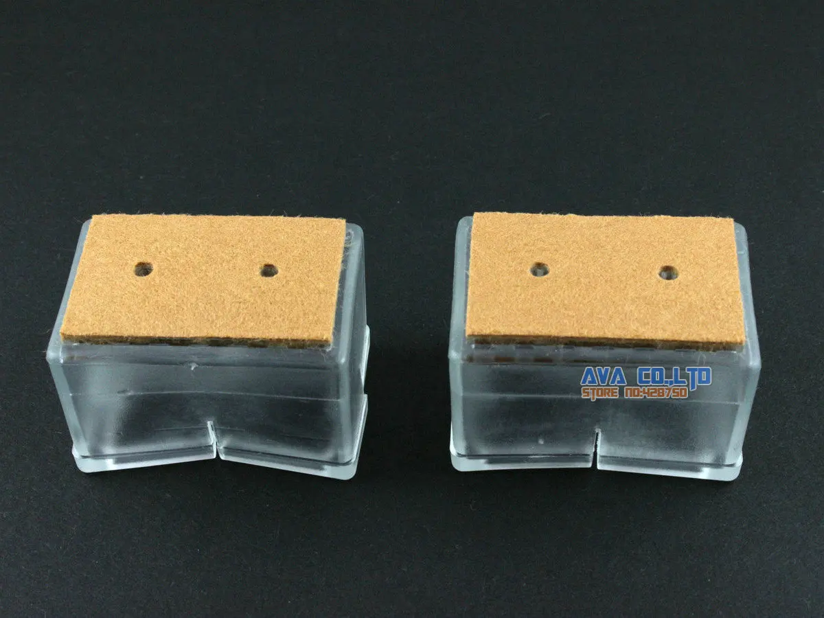 12 Pcs 40*23mm chair leg cap rubber feet protector pad cover rectangle felt base