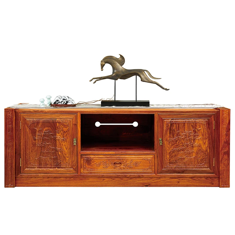 

1.8m Antique Rosewood Furniture Federal TV Cabinet Living Room Solid Wood Furniture Type Rosewood Cabinet GD052 178*48*62