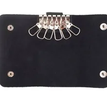 1 шт. Унисекс Мини Автомобильный держатель для ключницы из искусственной кожи модный стиль твердые кошельки для ключей сумка