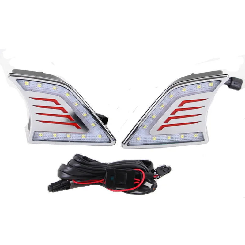 LED daytime running lights for Toyota Hilux VIGO 20122015 DRL abs bumper cover driving light