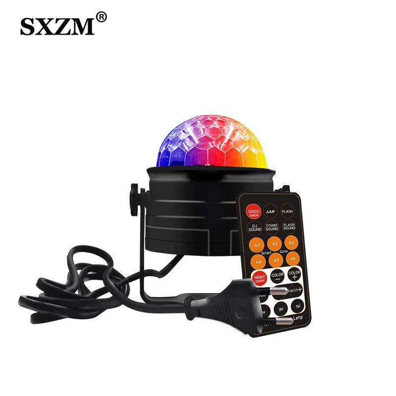 

LED 9W Sound Activated Rotating Disco Ball Stage Light RGB Party Effect Disco Ball Light For Christmas Home KTV Xmas Wedding