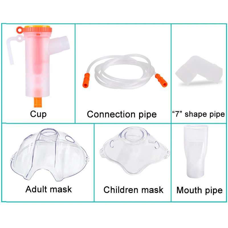 Household Compressor Nebulizer Cup Mouthpieces Child Adult Mask