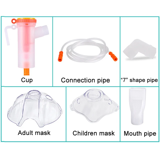 Household Compressor Nebulizer Cup Mouthpieces Child Adult Mask