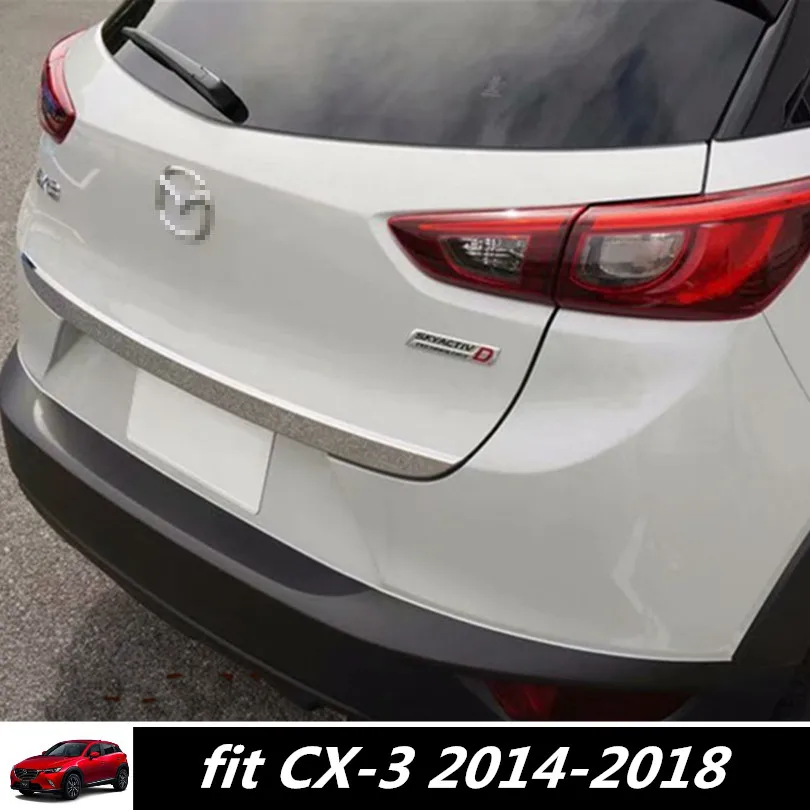 

For Mazda CX-3 CX3 2014-2018 Sticker Stainless Steel Back Door Tailgate Trim CX-3 CX3