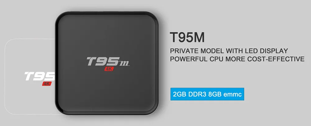 T95M 5 шт/10 шт Смарт ТВ коробка Amlogic S905X четырехъядерный 64 бит Android 6,0 4 K медиаплеер телеприставка 2 GB 8 GB 2,4 GHz WiFi BT 4,0