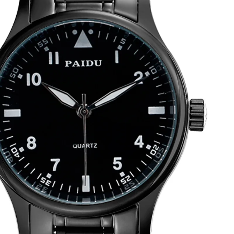 Paidu Cool Men Pilot Watch Luxury Dashborad Dial Full Stainless Steel Business Male Dress Wristwatch High Quality Military Clock (2)
