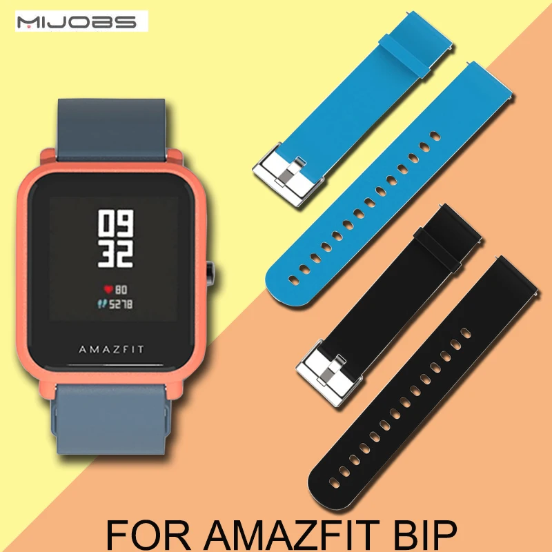 Mijobs для Xiaomi Huami Amazfit Bip BIT PACE Lite Молодежные умные часы сменный ремешок Smartwatch 20 мм