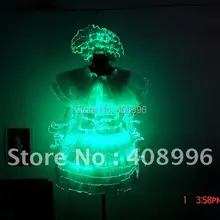 Светодиодный светящееся платье для карнавала/женский костюм