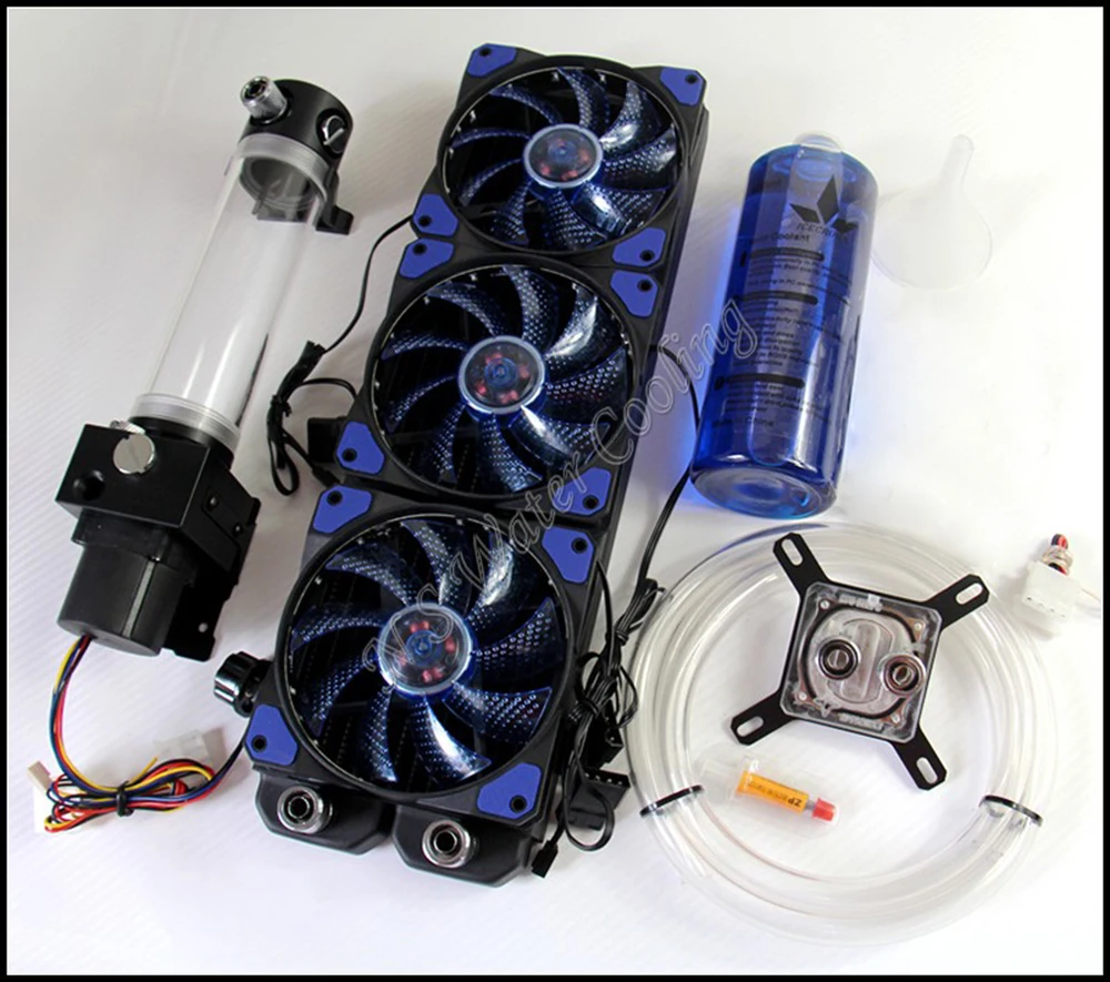PC Liquid Cooling 360 Radiator Kit Pump 240mm Reservoir CPU HeatSink