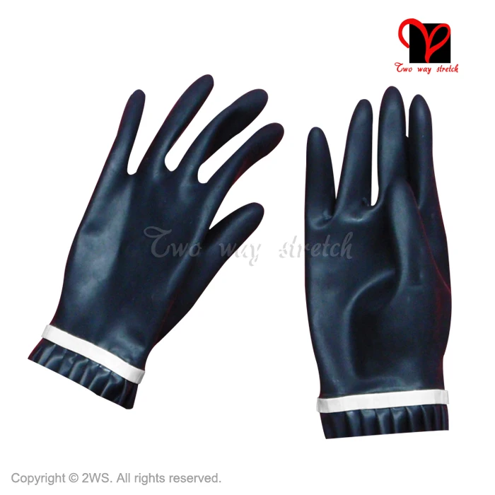 Сексуальный красный латексный перчатки с оборками, короткие перчатки на запястье с пятью пальцами, резиновые рукавицы Gummi hand XL, большие размеры ST-005