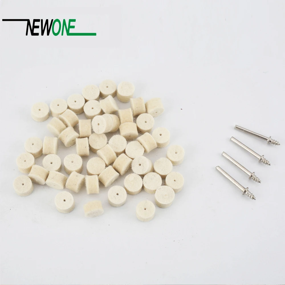 

50Pcs 13mm Wool Felt Polishing Buffing Wheel Grinding Polishing Pad+2Pcs 3.2 mm Shanks for Proxxon Dremel Rotary Tool