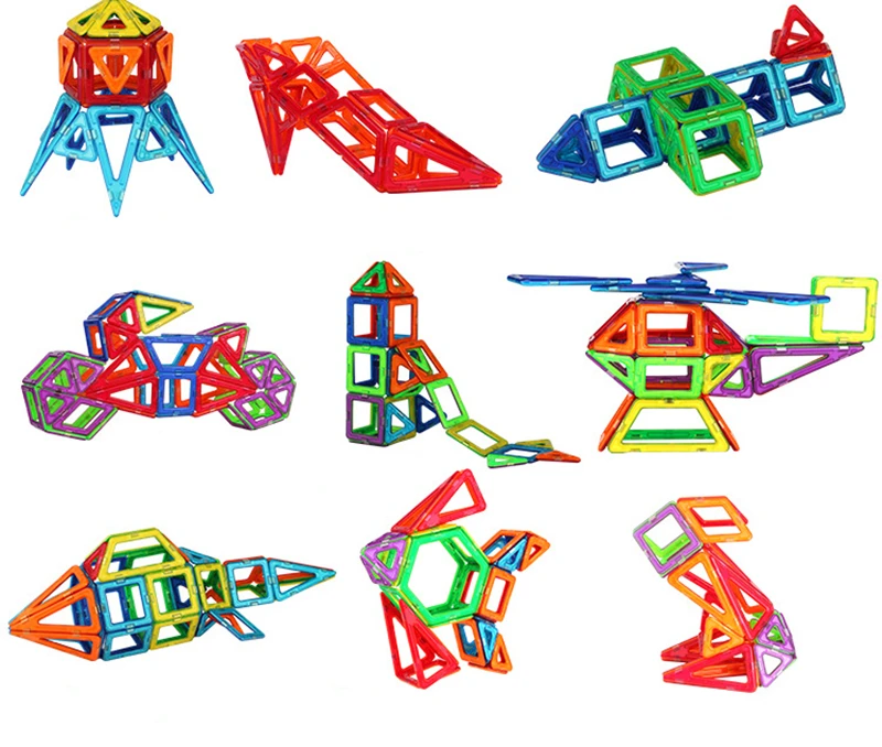 232 шт. Большой размер Дизайнерские магнитные строительные блоки игрушки треугольник квадратный конструктор кирпич для детей подарки на день рождения